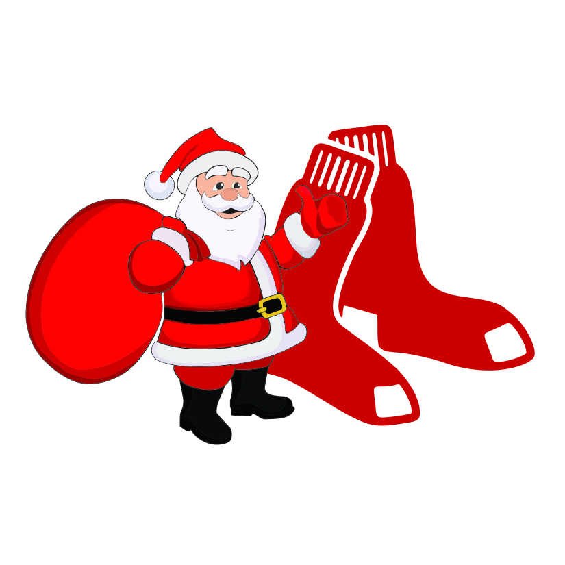 Boston Red Sox Santa Claus Logo iron on paper